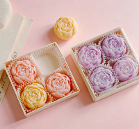 Bougie aromathérapeutique artisanale à la cire de soja, parfumée à la rose, parfum longue durée, écologique, pour la décoration de la maison, cadeaux pour la Saint-Valentin