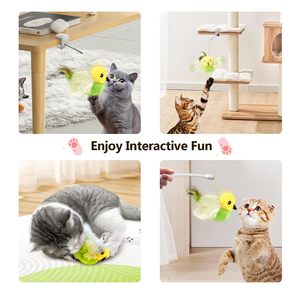 Jouets interactifs automatiques pour chatons, en peluche, suspendus, avec plumes d'oiseau Amakihi volantes et battantes, réalistes et écologiques - Product Image 2
