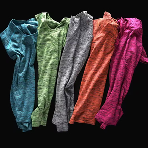 Camiseta Deportiva de Manga Corta para Mujer, Verano, 100% Poliéster, Transpirable, de Secado Rápido, Tejido Catiónico, Ligera, para Yoga, Ejercicio y Running - Product Image 6