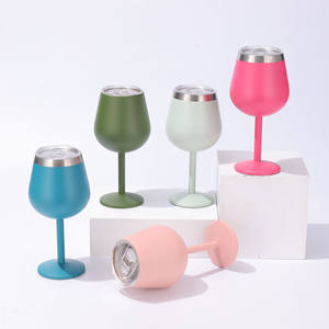 Gobelet à vin isotherme à double paroi de 10 oz, gobelets à vin en acier inoxydable, verres à vin - Product Image 3