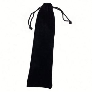 Pochette de protection en velours noir avec cordon de serrage pour éventail, bijoux, mariage, fête, articles promotionnels - Product Image 5