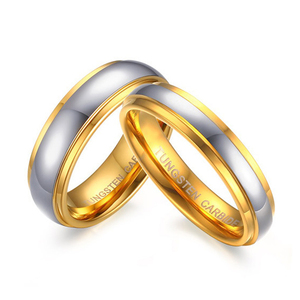Nóng Bán Tại Ghana 18K Vàng Cặp Vợ Chồng Quà Tặng Kỷ Niệm <span class=keywords><strong>Tungsten</strong></span> Wedding Band Nhẫn Cho Những Người Yêu Thích Phụ Nữ Liên Minh Của Hôn Nhân - Product Image 1
