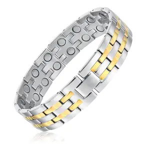 Magnetic Bracelet Heart Men Energy Health Magnetic Bracelet Male Stainless Steel Wrist Band low moq fast delivery