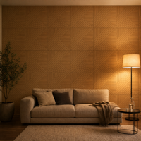 Panneau mural imprimé UV en polyester PET, facile à poser soi-même, avec couche acoustique et structure robuste, idéal pour les projets de rénovation résidentielle