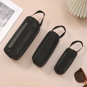 Black Layer Travel Cosmetic Bag Large Capacity Mesh Makeup Bag Makeup Storage Pouch Travel Toiletries Cosmetic Storage Bags - Product Image 2