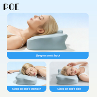 Almohada Cervical Ortopédica de Espuma Viscoelástica, Diseño Ergonómico Personalizable, Lavable, Alivio del Dolor de Cuello, Portátil, Tipo Hotel