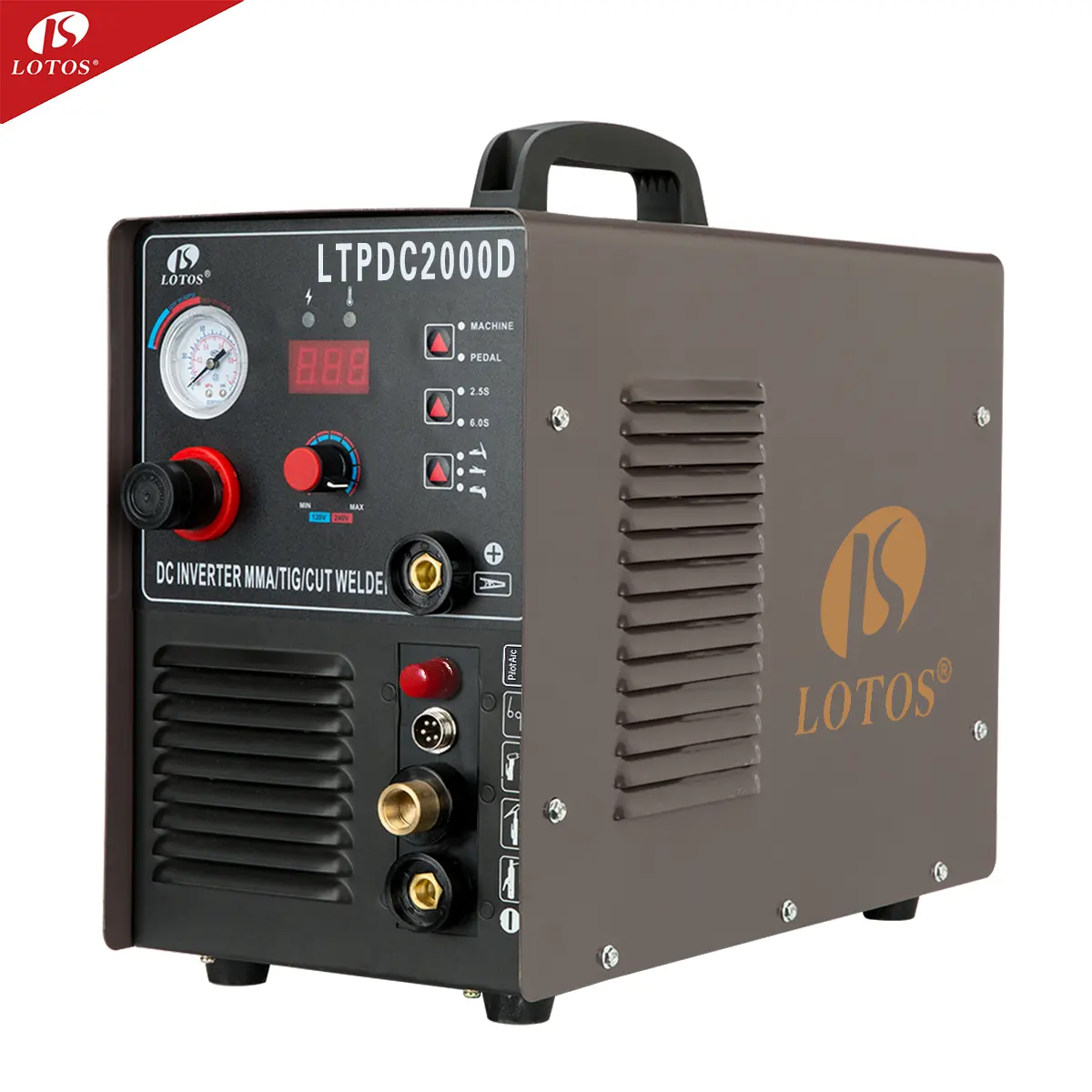 Lotos LTPDC2000D welder and plasma cutter 3 in 1 dc arc inverter stainless steel welding machine for sale factory price