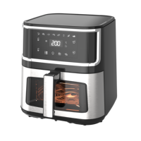 Friteuse à air électrique domestique 8,0 litres 1,35 kW, largeur 35 cm, hauteur 37 cm, contrôle tactile programmé 60 min, cuisson à 200°C