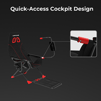 Support de simulateur de course pliable et réglable, construction métallique, garantie 1 an, support anglais pour Logitech/Thrustmaster/PXN