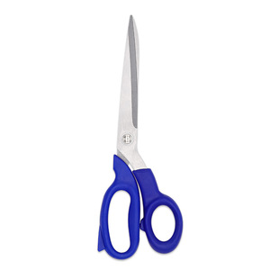 Ciseaux de tailleur en acier inoxydable 115 mm avec manche bleu, outil de coupe de tissu - Product Image 4