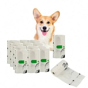 Sacs à déjections canines biodégradables et écologiques de haute qualité, vente en gros d'usine, 20 % de plastique épaissi, anti-fuite - Product Image 6