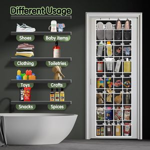 28 Pocket Over The Door <b>Shoe</b> Organizer Breathable Mesh Hanging <b>Storage</b> Rack For Closet <b>Space</b> <b>Saving</b> <b>Shoe</b> Rack - Product Image 5