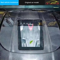 Couverture transparente en fibre de carbone pour capot avant de voiture, compatible avec Maserati President Ghibli 2014-2022, capot Maserati