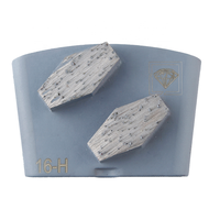Pour HTC Double Hexagonal Diamant Meulage Outils Personnalisé OEM Support Béton Sol Rectifieuse Outils Abrasifs