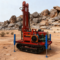 Machine de forage de puits d'eau à moteur diesel sur chenilles de 160 m, 200 m, 260 m, 280 m, 300 m, équipement de forage de puits, équipement de forage minier, prix d'usine