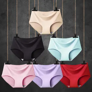 2023 Wholesale Fashion Comfortable Spandex lace Seamless Silk Lady Underwear Seamless Panties Women'S Underwear