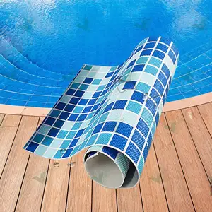 Forro de mosaico para piscina, material de pvc para substituição