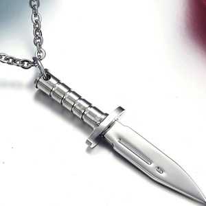 Nuevo estilo, mejor venta, acero inoxidable, cuchillo de daga, collar, hombre - Product Image 4
