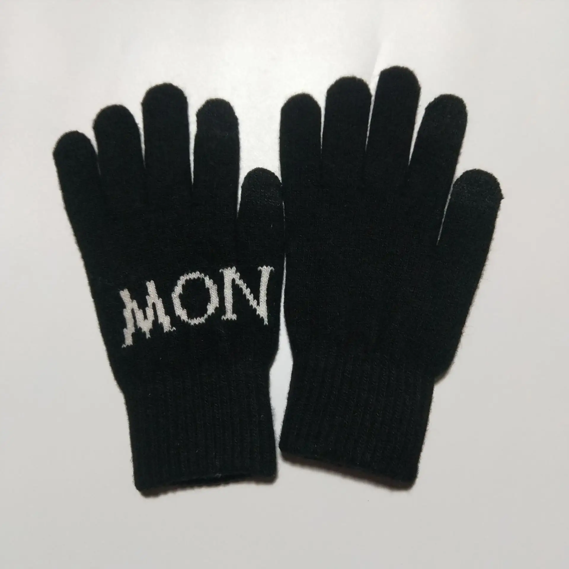 Gants magiques d'hiver pour femmes et hommes, accessoire tricoté, chaud et extensible, avec motifs décoratifs, en acrylique, 1 paire