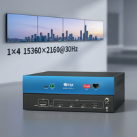 Extensor Multipantalla 8K60 1 Entrada 4 Salidas, Compatible con Resolución de Salida Personalizada, Web RS232, Interruptor DIP, Gestión EDID para Pantalla Anulara VR