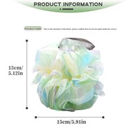 Ensemble de poufs de bain à ruban dégradé arc-en-ciel : crée une mousse luxueuse, exfoliation douce, soin de la peau, rafraîchissant