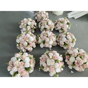 C124036 Bola de <span class=keywords><strong>flores</strong></span> Colorida Bola de rosas grandes artificiales Centro de bodas Escenario de bodas Decoración del hogar Centro de ramo - Product Image 2
