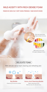 Échantillon gratuit Soins de la peau Hydratant Blanchissant Pores Crème Nettoyante en profondeur Acide aminé Nettoyant pour le visage de marque privée Nettoyant pour le visage - Product Image 5