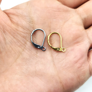 D-Shaped Ear <b>Hooks</b> Gold And Silver Plated Stainless Steel Jewelry Findings For DIY Earrings Components - Product Image 3