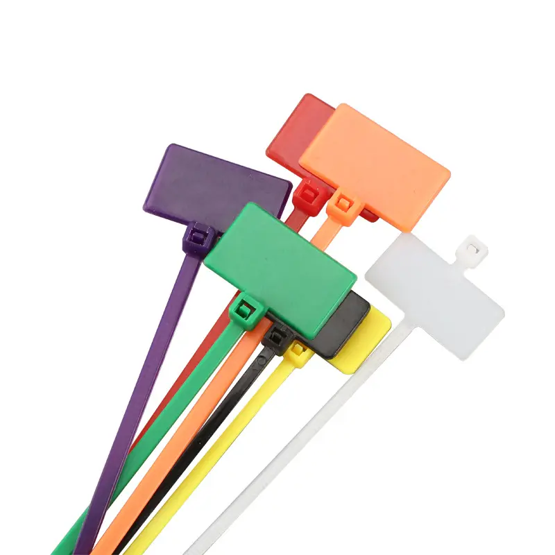 3*100mm naylon kablo işaretleyici bağları ev ve ofis kullanımı için kendinden kilitleme kordon etiketleri
