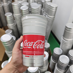 Vaso de Cerveza/Cola Desechable de Aluminio de 0.18mm, Ecológico, Diseño Clásico, 12 oz, para Campamento y Fiestas, Personalizado - Product Image 2