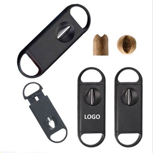 Cheap Wholesale New Custom Logo Vnotch Stainless Steel Cigar Scissor Cutter