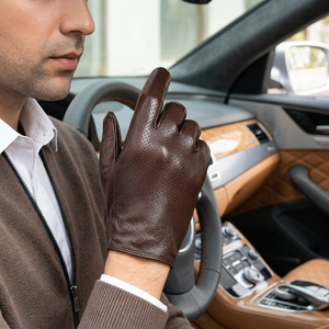 Gants de cyclisme mi-doigts en cuir uni pour homme, respirants, écologiques, antidérapants, pour sports de plein air, vente en gros OEM/ODM - Product Image 4