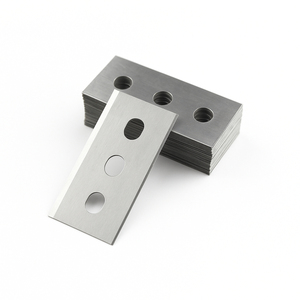 Three Holes Double Edge Carbon Steel Industrial Blades PP Film 3 Holes Blades for <strong>Uncured</strong> <strong>Rubber</strong> Separating Machines - Product Image 1