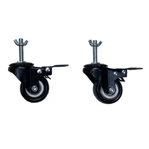 caster wheels 2 set 4 Suppliers-2 3 4 5 inch widely used retractable leveling swivel wheel castor industrial heavy duty adjustable caster wheels