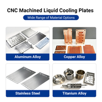 Pelat Pendingin Cairan Aluminium Presisi Tinggi 4/5 Axis CNC Custom, 100% Teruji Kebocoran untuk Dioda Laser