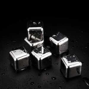 Grado de piedra moldeada para caja de cubo personalizable reutilizable bola cuadrada barata vino amor mejor comida-Whisky cubitos de hielo de acero inoxidable - Product Image 4