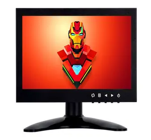 8 inch Mini Computer Display Security Camera Monitor 8 Inch 1024*768 LED CCTV Monitor with VGA HDMIed BNC AV Audio