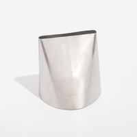 3Pcs Extra Large Piping Tips Set Acier Inoxydable 304 Dentelé Plat Glaçage Buse pour Décoration de Gâteau Outils de Cuisson Professionnels