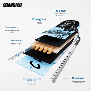 Tabla de esquí de invierno para niños, botas de estilo libre de montaña, tabla fija, equipo de esquí con núcleo de madera de álamo duradero - Product Image 4