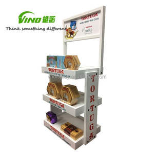 Étagère de présentation multi-niveaux sur pied, portable et facile à assembler, pour produits alimentaires promotionnels - Exposition - Product Image 1