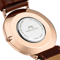 Montre simple et élégante pour homme, cadran 40 mm, modèle DW, acier inoxydable 316L, mouvement japonais GL20, PORSAMO BLEU WATCH U2750G
