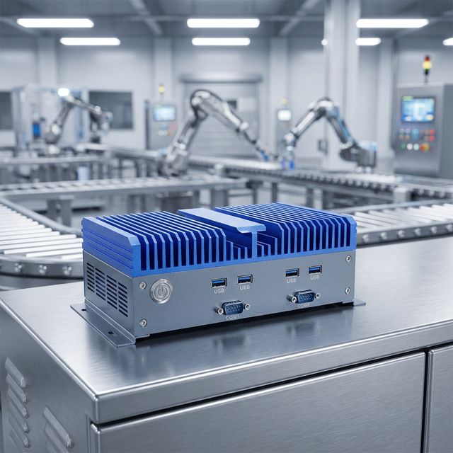 Fanless Industrial Mini PC Embedded Intel 8250U 6COM RS232 RS485 Support -20°C to 70°C Wide Temperature for Industrial Control