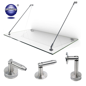 Auvent de balcon sans cadre en acier inoxydable, quincaillerie de canopée en verre, accessoires auvent en verre, Kits de Support de système de montage - Product Image 6