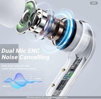 Auriculares inalámbricos Air31 TWS, auriculares transparentes en la oreja, ENC auriculares deportivos, pantalla Digital de potencia LED, auriculares con sonido estéreo