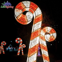 Lumière LED 3D en forme de bonbon IP65, rouge populaire, blanc chaud, pour décoration extérieure, Halloween, Noël, mariage, paysage