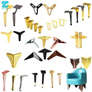 Pieds de canapé modernes en métal de luxe - Pieds de remplacement durables en or/noir/chrome pour salon et usage extérieur - Product Image 6