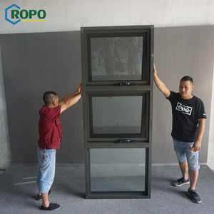Fenêtres à <span class=keywords><strong>double</strong></span> <span class=keywords><strong>vitrage</strong></span> en aluminium à ouverture verticale avec système de levage à chaîne et auvent - Product Image 1