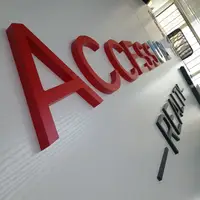 مخصص داخلي 3D الاكريليك خطابات شعار تصميم جدار علامات بالحروف اللوبي مكتب لافتات