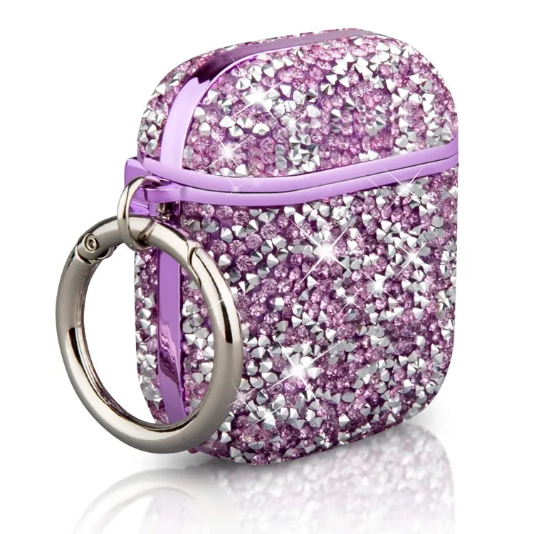 For Airpod Rhinestone Case、Luxurious Bling Glitter Diamond Protective Ear Bud Case Cover For Airpods 1 2 Fundas