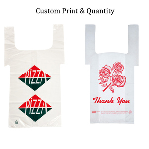 Tas jinjing kemasan makanan untuk kotak Pizza tas pengiriman plastik dengan pegangan dan tas makanan plastik logo kustom - Product Image 2